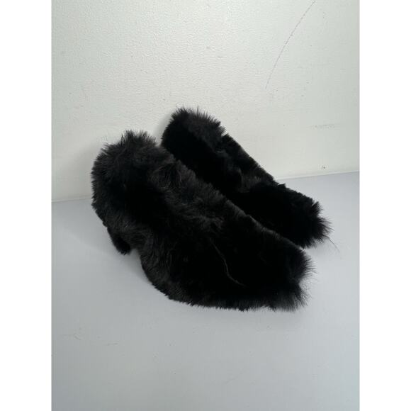 Jeffrey Campbell Black Faux Fur Fluff Pump Heels Women’s Size 6 NWOB - Picture 4 of 8